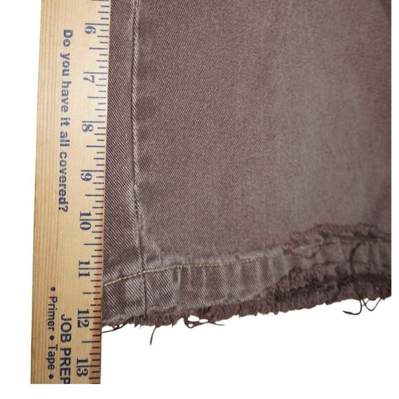 Vintage Utility Carpenter Shorts Men’s 34 Brown Baggy Fit Distressed Hem - Picture 5 of 7